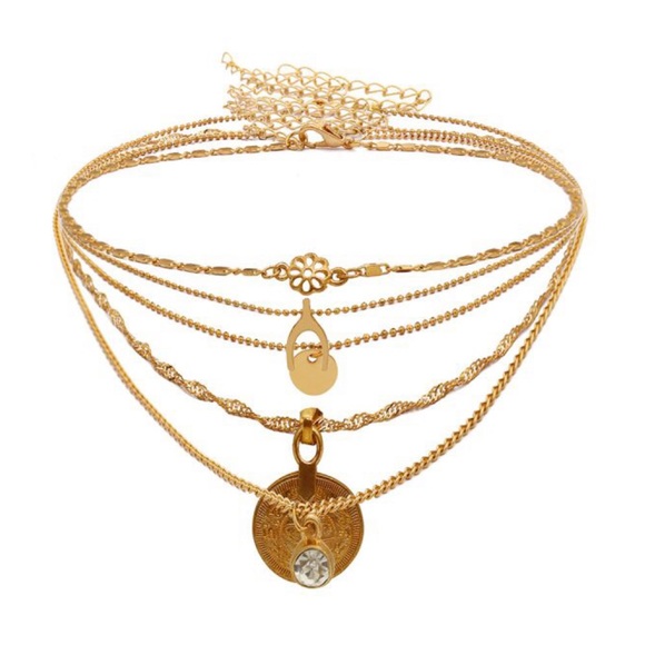 Vintage Multilayer Choker Necklace - Picture 1 of 5